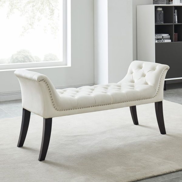 Velci Bench in Ivory 2
