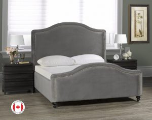 QUEEN PLATFORM BED, GREY