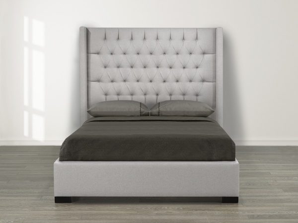 QUEEN PLATFORM BED, GREY