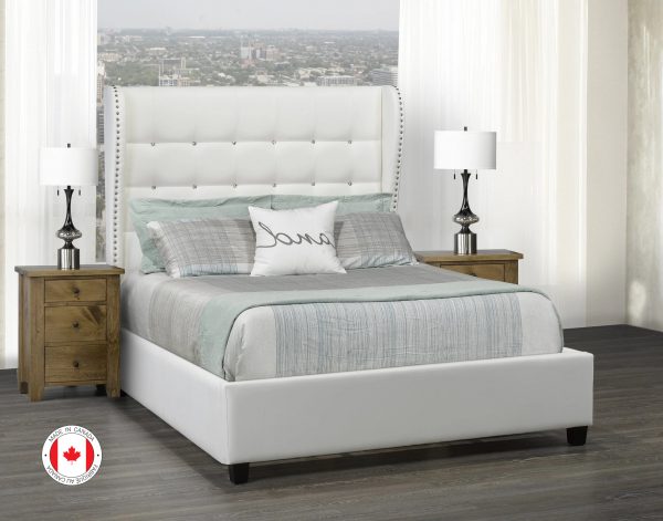 QUEEN PLATFORM BED, WHITE